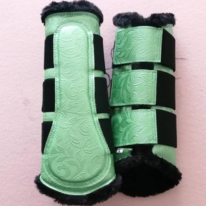 High Quality Custom Neoprene Faux Fur <b>Brushing</b> <b>Boots</b> Breathable Equestrian Horse Products Direct From Pakistan Manufacturer - Product Image 6