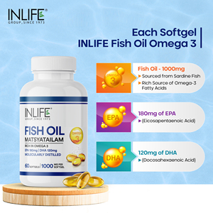 Capsules molles d'huile de poisson oméga-3 1000 mg, huile de poisson EPA et DHA, acides gras oméga, capsules molles remplies de liquide - Product Image 2