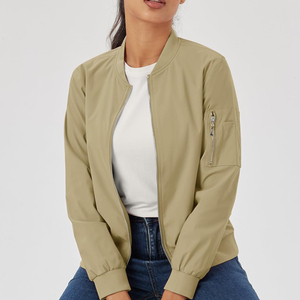 <b>Women's</b> Satin <b>Bomber</b> <b>Jacket</b> Dyed Woven Elegant <b>Lightweight</b> Zip-Up Windproof Breathable Winter Outerwear Casual Party Daily Use - Product Image 5
