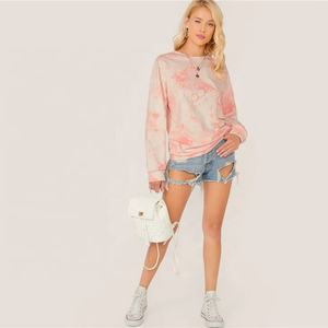 Sudadera de mujer personalizada de alta calidad, informal, de algodón, con cuello redondo, diseño transpirable de talla grande con logotipo personalizado - Product Image 1