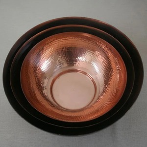 <b>Heart</b> Shaped Copper bowl <b>with</b> lid and etching - Product Image 4