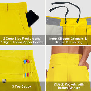 Shorts de golf personnalisés pour hommes, décontractés, extensibles dans 4 directions, à devant plat, légers, pour la gym et l'entraînement, séchage rapide, avec poches - Product Image 5