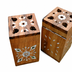 Quemador de Incienso Madkhan de Madera Maciza Hecho a Mano - Soporte Aromatizado con Sándalo, el Más Vendido, para Hogares y Altares de Primavera y Verano, en Caja de Regalo - Product Image 1