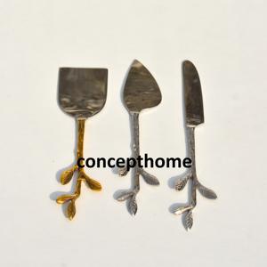 Couteau à fromage en laiton, trancheur à fromage en acier inoxydable, mini-couteau à beurre avec manche en acier - Product Image 2