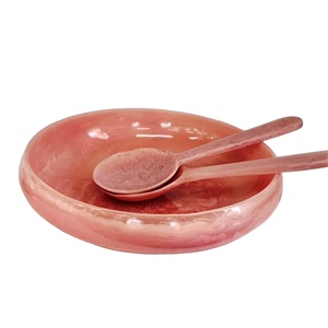 Bol et plateau de service en résine personnalisables, faits à la main, écologiques, compatibles lave-vaisselle, pour les fêtes, fabriqués en Inde - Product Image 1