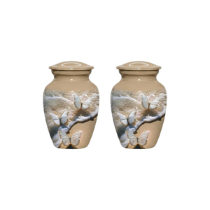 Butterfly Memorial Urn Metal Cremation <b>Keepsake</b> Vessel Adult <b>Ashes</b> Storage Decorative Funeral Tribute - Product Image 4