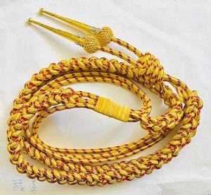 Aiguillette de alta calidad en oro y plata, cordón de hombro para uniforme de calidad superior con hilo dorado - Product Image 3
