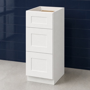 Gabinete de Baño con Cajones de 12 Pulgadas, Estilo Shaker Blanco, 3 Cajones, RTA, Marca Privada, Fabricante OEM de Vietnam - Product Image 4