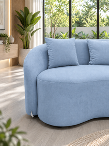 Canapé incurvé Cello Light par Emerald Sofa, canapé rond moderne et contemporain pour salon, studio, fabricant de tissus sur mesure - Product Image 4