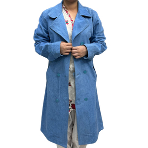 Fashion Casual Long-sleeved Wholesale Woman Ladies Jacket Women Oversized <b>Denim</b> Windbreaker Jacket Long Jeans <b>Coat</b> for Autumn - Product Image 4