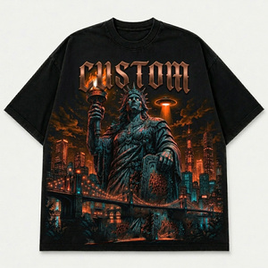 Camiseta con gráfico personalizado impreso, estilo vintage, mangas cortas, 100% algodón, calidad premium, para uso cómodo unisex. - Product Image 1