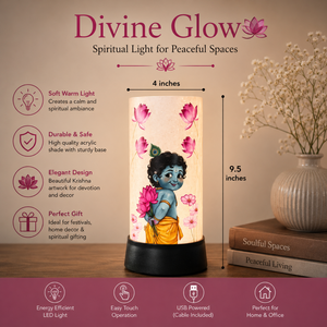 Krishna LED <b>Night</b> Lamp Acrylic Spiritual Table <b>Light</b> USB Powered Touch Decorative Bedside Diwali Gift for Home Office Temple - Product Image 5