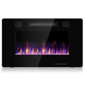 Caminetto Elettrico da Incasso Ultra-Sottile da 30 Pollici con Aspetto in Vetro - Product Image 1