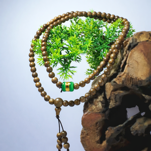 Pulsera de cuentas de madera de agar - 108 cuentas redondas de madera de agar - Product Image 6