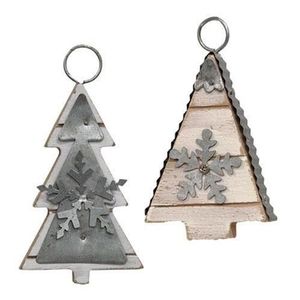 Adorno navideño colgante de metal vintage, artículo decorativo para árbol de Navidad y decoración del hogar. - Product Image 1