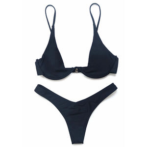 Nouvel Arrivage Soutien-gorge Femme Sexy Taille Haute à Fermeture Avant, Ensemble Imprimé en Spandex et Polyester, Broderie, Couleur Personnalisable - Product Image 6