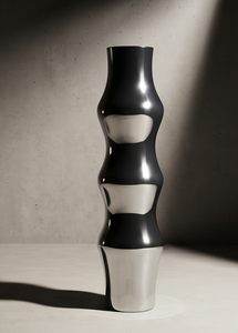 Jarrón Metálico Cromado Contemporáneo, Diseño Único de Burbujas Apiladas, Maceta Alta para Flores, Decoración de Interiores para Sala de Estar, Suministro para Pedidos al por Mayor - Product Image 4