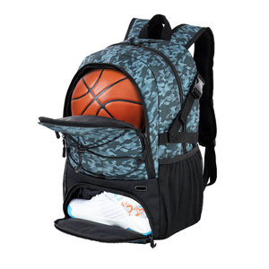 Sac à dos de basketball personnalisable en nylon 1680D, sac de sport avec compartiment séparé pour ballon et chaussures, capacité 50-70L, football, volley-ball - Product Image 1