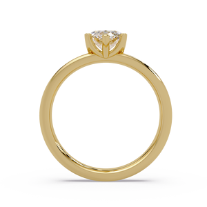 Anillo de compromiso de oro puro de 14K con diamante de laboratorio talla marquesa de moda, certificado IGI, con diseño de tallo dividido, para mujer, anillos de boda de lujo - Product Image 4