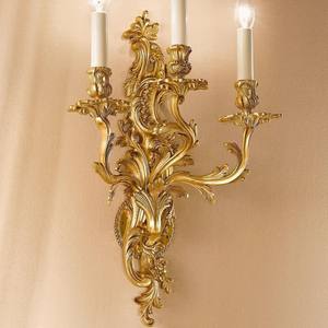 Aplique de Pared Barroco Dorado Hecho a Mano, Lámpara de Pared de Lujo con Velas Antiguas para Decoración de Interiores de Palacios, Villas y Hoteles - Product Image 3