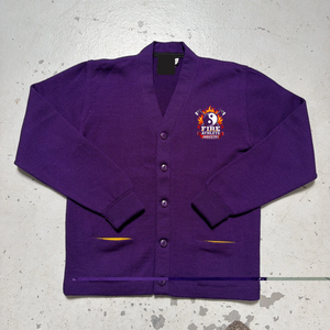 <b>Fire</b> Athlete Industry Men's Purple Knitted Cardigan Full Sleeve Embroidered Logo Autumn Wear - Product Image 4