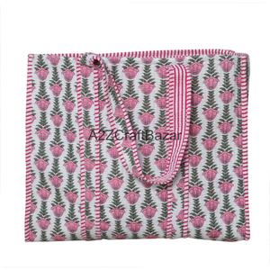 Bolsa de Mano Acolchada 100% Algodón con Estampado Floral de Aves, Gran Capacidad, Reutilizable, Ecológica, para Compras, Viajes, Uso Diario, Bolsa de Hombro - Product Image 6