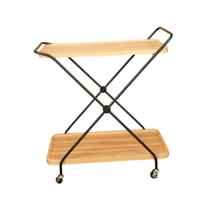 Full Black Color Round <b>Trolley</b> bar Cart for Home Catering Hotel Restaurant Kitchen Food <b>Serving</b> <b>Trolley</b> Wine & Glasses Holder - Product Image 3