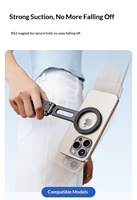 Perche à selfie magnétique multifonction haut de gamme en métal pur, pour prise de vue individuelle et utilisation sur bureau, support pliable facile à transporter