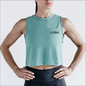 New Arrival Solid Color 100% Cotton Breathable Crocheted Casual Crop <b>Tank</b> <b>Top</b> Custom Logo Workout Women Hot Sale New Designs - Product Image 2