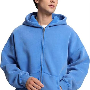 เสื้อฮู้ดดี้ผู้ชายไซส์ใหญ่ สีพื้น ผ้าฝ้ายเฟรนช์เทอร์รี่ สวมใส่สบายๆ สำหรับฤดูใบไม้ร่วง ระบายอากาศได้ดี มีกระเป๋าเสื้อ - Product Image 5