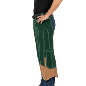 Chaps de fermeur professionnel en cuir de vachette, réglables, pour le sablage des sabots, protection des jambes, outil de travail - Product Image 3