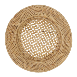 Placas de cargador de mimbre y algas marinas naturales, manteles de mesa bohemios redondos de 13 pulgadas para decoración de boda rústica - Product Image 6