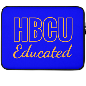 HBCU Educated Laptop Sleeve Blue Gold Protective Case Women Padded Laptop Cover Stylish Durable - Product Image 2