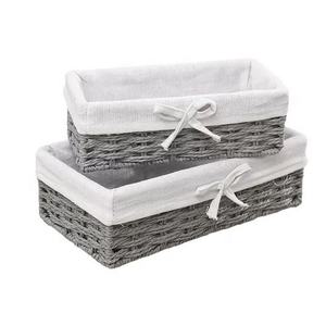 Natural Woven <b>Organizer</b> Basket Set with Removable Cloth Lining, Ideal for Home Storage - Product Image 5