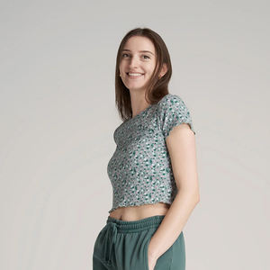 Top Corto Casual Básico sin Mangas para Mujer, Cuello Alto, Tejido de Algodón Acanalado, Venta al Por Mayor - Product Image 4