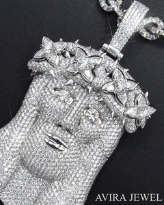 Colgante Grande de Plata de Ley 925 Totalmente Cubierto de Diamantes para Hombre, con Certificado GRA, Estilo Hip Hop, Chapado en Oro Amarillo, con Diamantes de Moissanita - Product Image 6