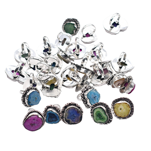 200 Pcs Solar <b>Quartz</b> <b>Ring</b> Wholesale Lot 925 Silver Plated Gemstone <b>Rings</b> for Women Statement Jewelry Mix Lot - Product Image 5