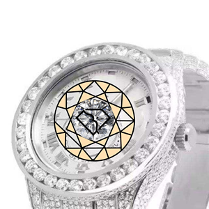 Round <b>Case</b> Analog Quartz Movement Roman Numeral Dial Butterfly Stainless Steel Clasp Women's Lab Grown Diamond <b>Watch</b> - Product Image 4