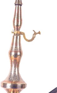 Chicha classique en laiton avec tuyau décoratif et motif gravé complexe pour fumer le shisha - Product Image 4
