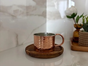 Quality Solid <b>Copper</b> Ceramic Beer Mugs Set with Handle Modern Design at an Price - Product Image 3