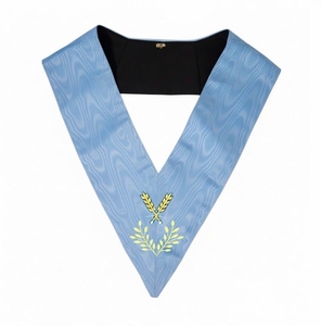 Collier de Secrétaire Maçonnique, Régalia d'Officier, Collier de Franc-Maçon du Rituel Français avec Perles, Style Mode - Product Image 3