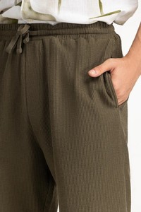 Pantalones Cortos Bermuda de Lona para Hombre, Cintura Media, Elástica, Color Sólido, Estilo Casual, Tela Transpirable de Nailon/Algodón, Parte Delantera Impermeable - Product Image 3