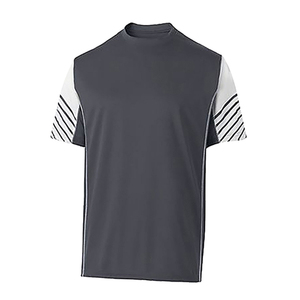 Men's Soccer <b>Jersey</b> Kit Gray <b>White</b> Striped Sleeveless Moisture Wicking Elastic Waist <b>Shorts</b> Regular Fit Autumn Summer 100% - Product Image 3