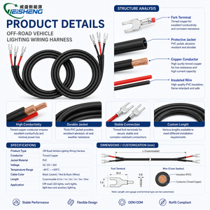 Untuk 2PCS 16 AWG 10 Kaki Kabel Ekstensi PVC dengan Jaket Pelindung untuk Lampu Kerja LED, Lampu Bar Off-Road, Lampu Kapal, Garansi 2 Tahun - Product Image 3
