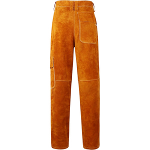 Combinaison de soudage en cuir de vachette de qualité supérieure pour travaux lourds, résistante à la chaleur et aux flammes, veste et pantalon de soudeur en gros - Product Image 3