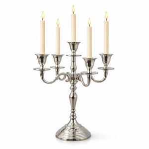 Candelabro Plateado Heritage de Marca Privada – Artículos de Arte en Aluminio Fundido Sostenible - Product Image 5