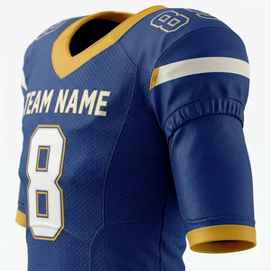 Últimos Modelos 2026 de Camisetas de Fútbol Americano Unisex, Uniformes Personalizados al por Mayor, Transpirables, Anti-UV, 100% Poliéster, Impresión Térmica, Manga Corta - Product Image 1