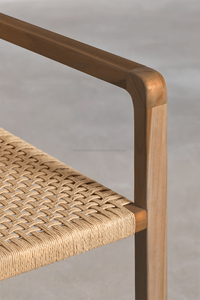 Silla de Comedor Moderna Escandinava de Madera Maciza con Estructura Metálica, Cómoda para Hogar, Bar, Apartamento, Escuela, Almacén y Taller - Product Image 5