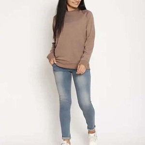 Sweat-shirt à demi-zip en maille douce, confortable, à manches longues, moderne, décontracté, chaud, pour usage quotidien, vêtement de mode, approvisionnement en gros direct usine - Product Image 1