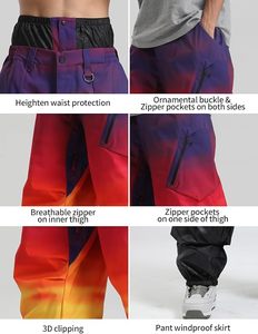 Conjunto de Chaqueta y Pantalones de Snowboard para Mujer, Cintura Alta, Impermeable, Transpirable, Traje de Esquí de Invierno, Ropa Deportiva de Talla Grande para Exteriores - Product Image 3